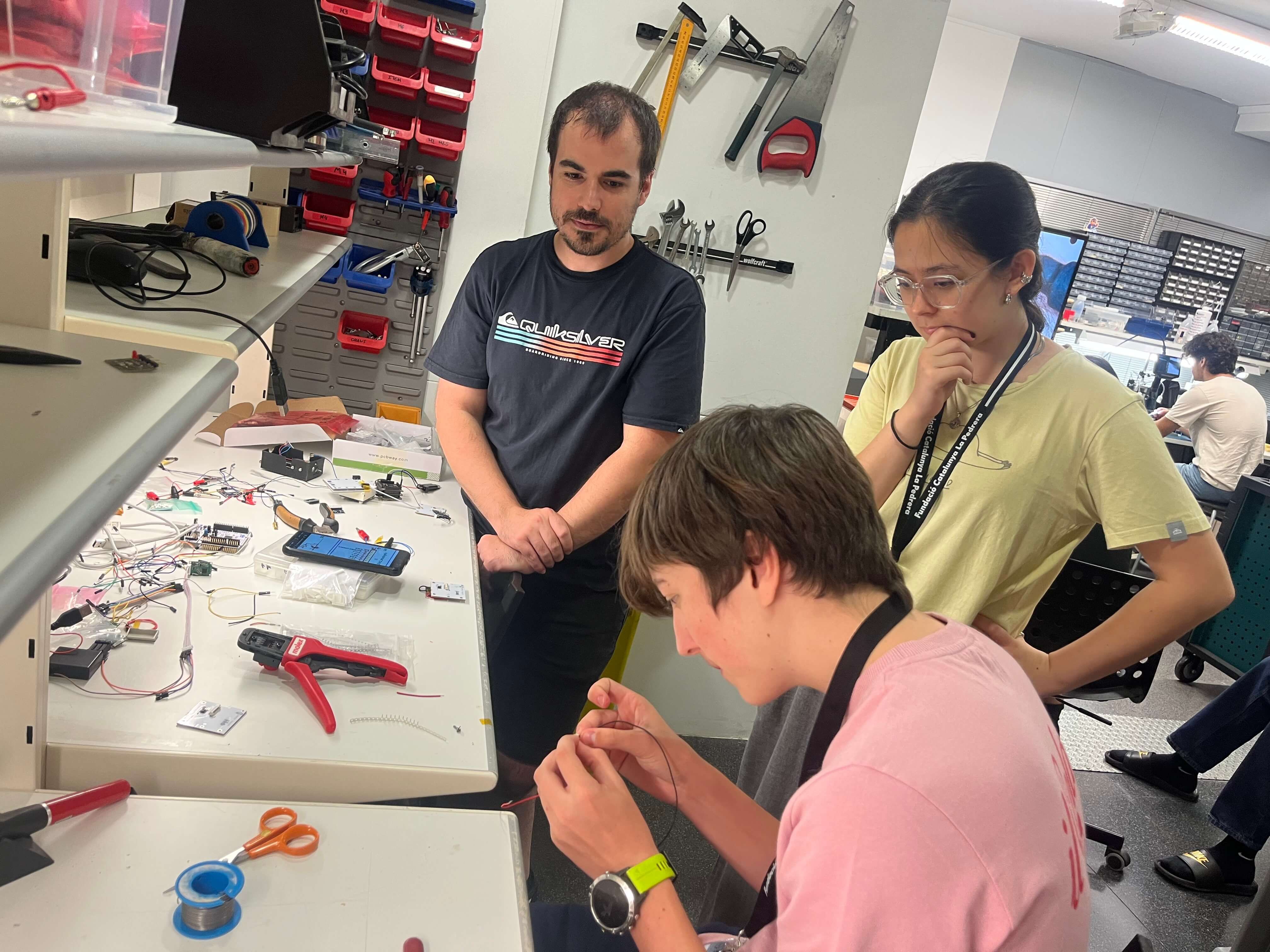 Satellite wires crimping